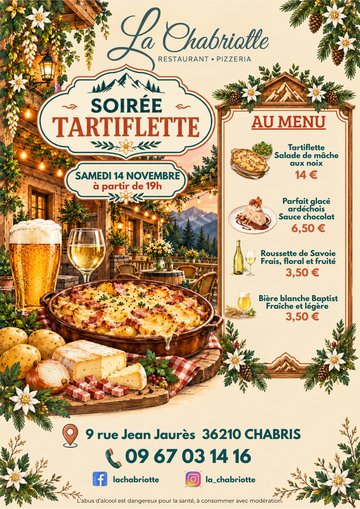 Soirée tartiflette à la Chabriotte