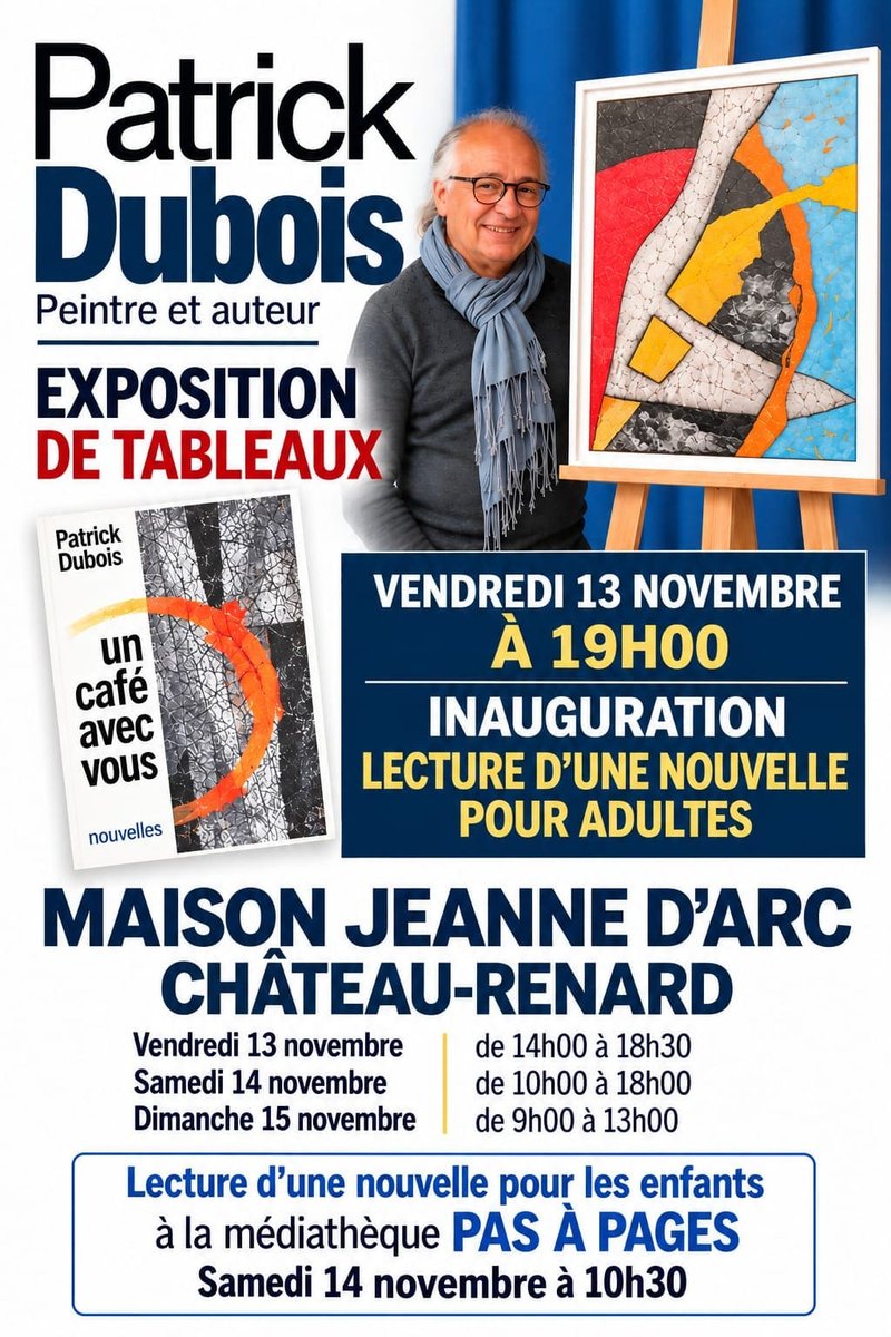 Exposition et rencontre avec le peintre et auteur : Patrick DUBOIS
