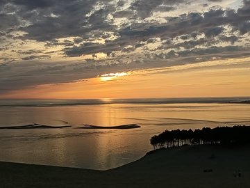 Coucher du soleil sur la Dune du Pilat