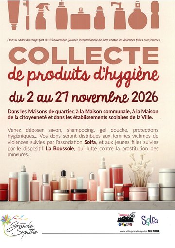 Collecte de produits d'hygiène féminine
