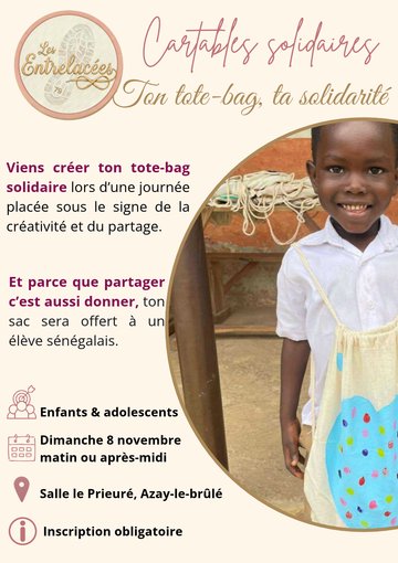 Atelier caritatif : Cartables solidaires