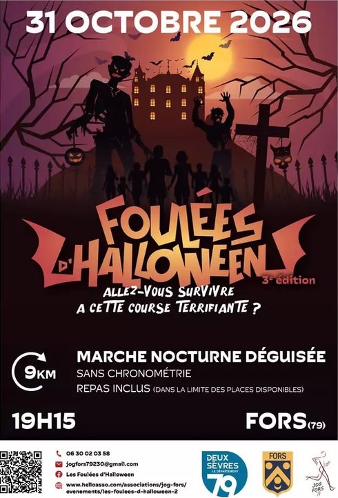 Course : Les foulées d'Halloween 2026 à Fors