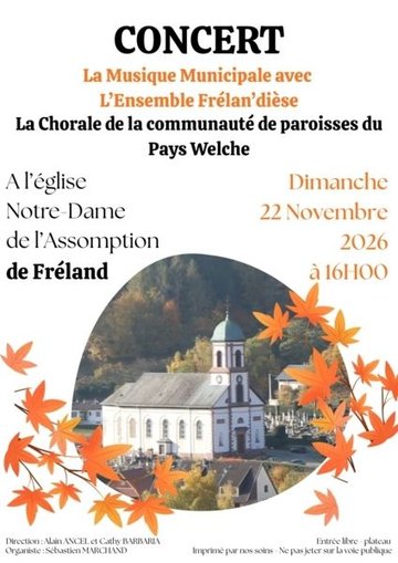 [Reprogrammé] Concert - Musique Fréland et Chorale