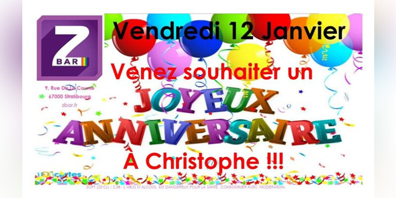Anniversaire Christophe Z Bar By Night