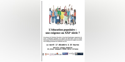 (conférence) L'Education populaire : une exigence du XXIe siècle ?