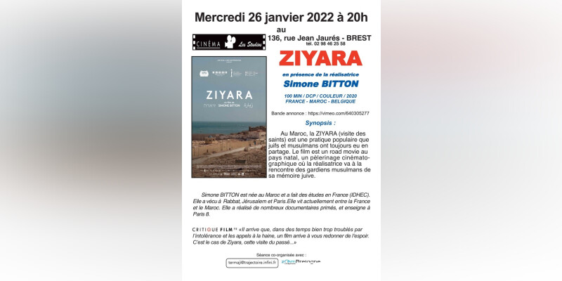 Ciné-rencontre avec la réalisatrice Simone BITTON autour de son film ZIYARA