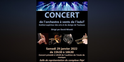 Concert de l’orchestre à vents de l’IsdaT - Samedi 29 janvier