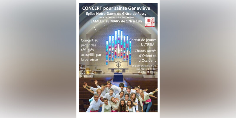 Concert pour Sainte Geneviève avec le groupe Ultreia